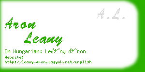 aron leany business card